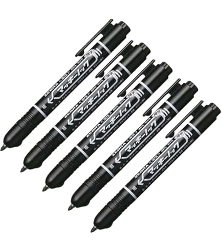 Amazon | 【セット買い】ゼブラ 油性マーカー マッキーノック細字 黒 3